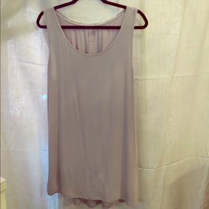LOGO Light grey high low tank top mini dress
